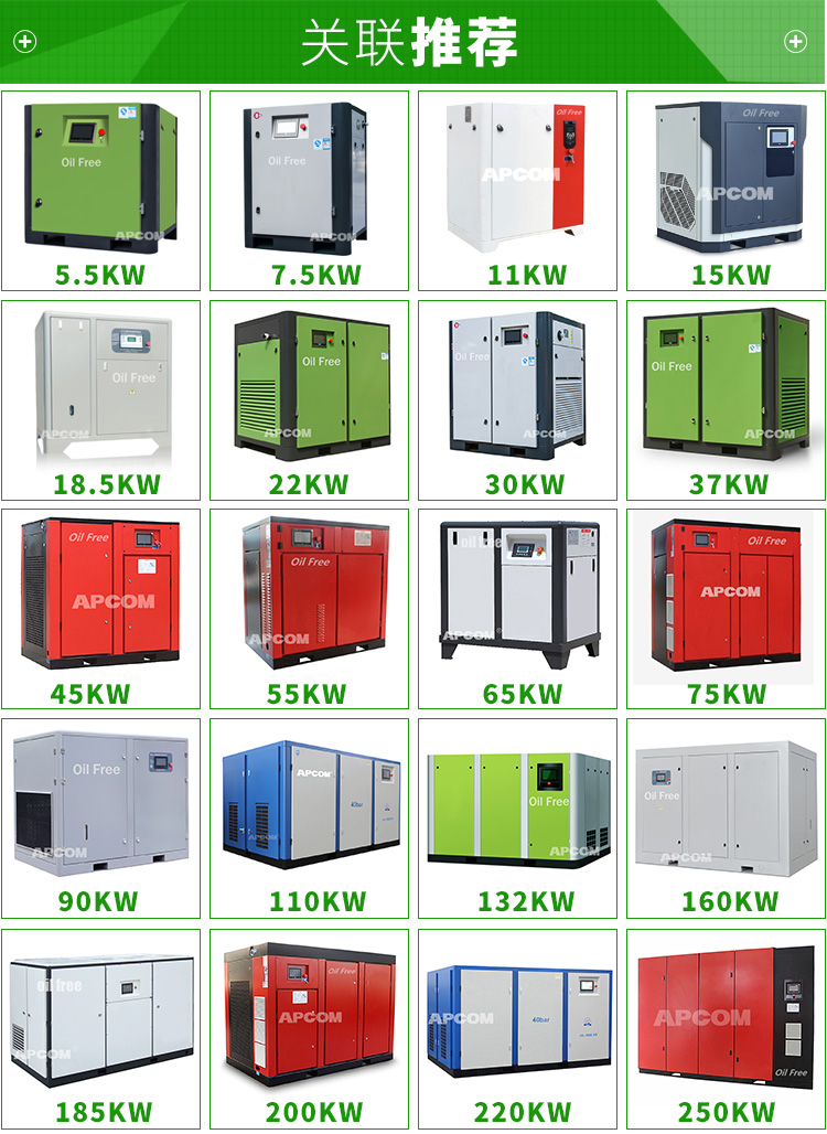 132kw oil-free screw air compressor, oil-free variable frequency screw air compressor, oil-free permanent magnet variable frequency screw air compressor detail image 9
