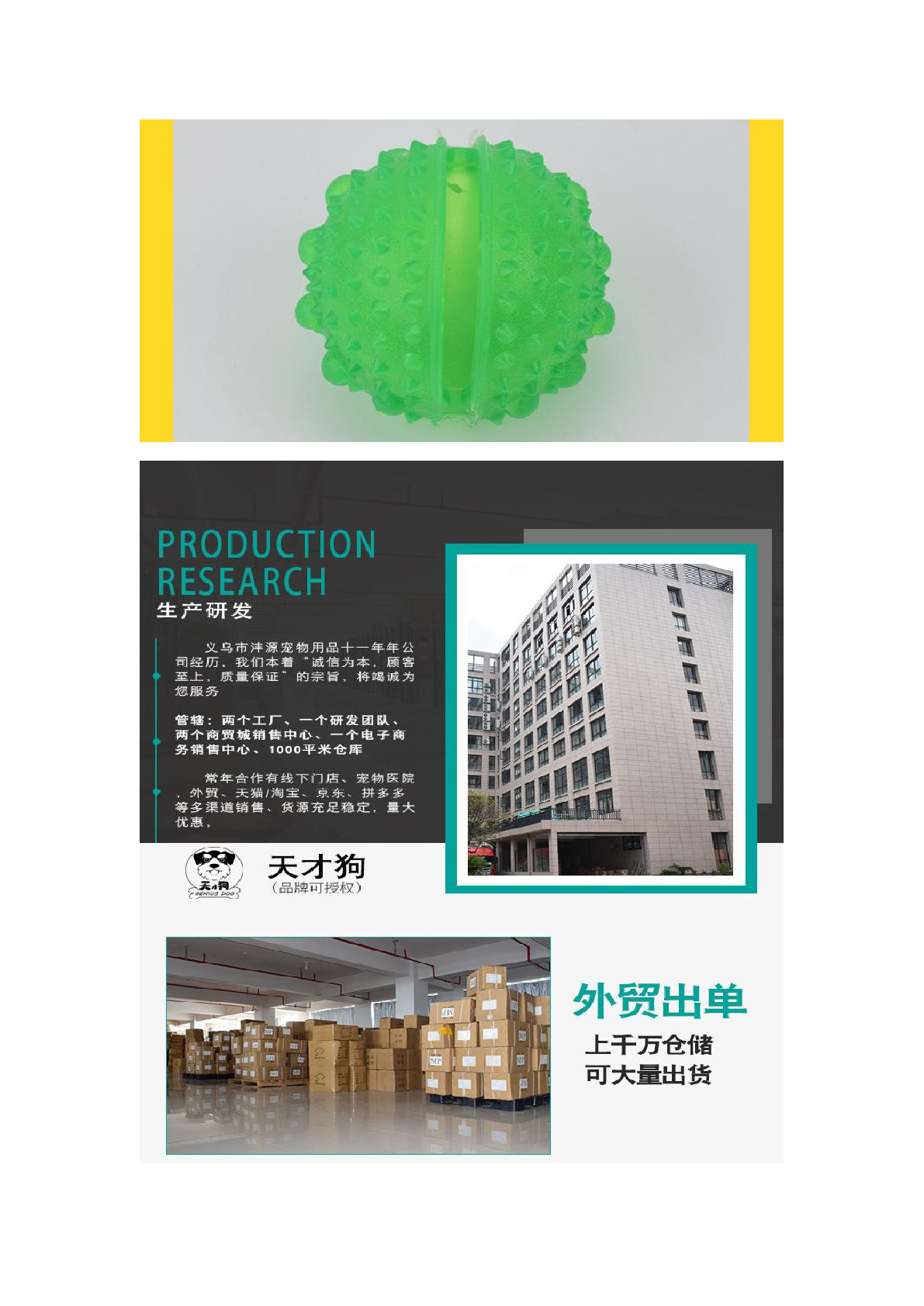 New special dog bite vent sound toy wholesale molar leakage ball foreign trade wholesale Item Picture