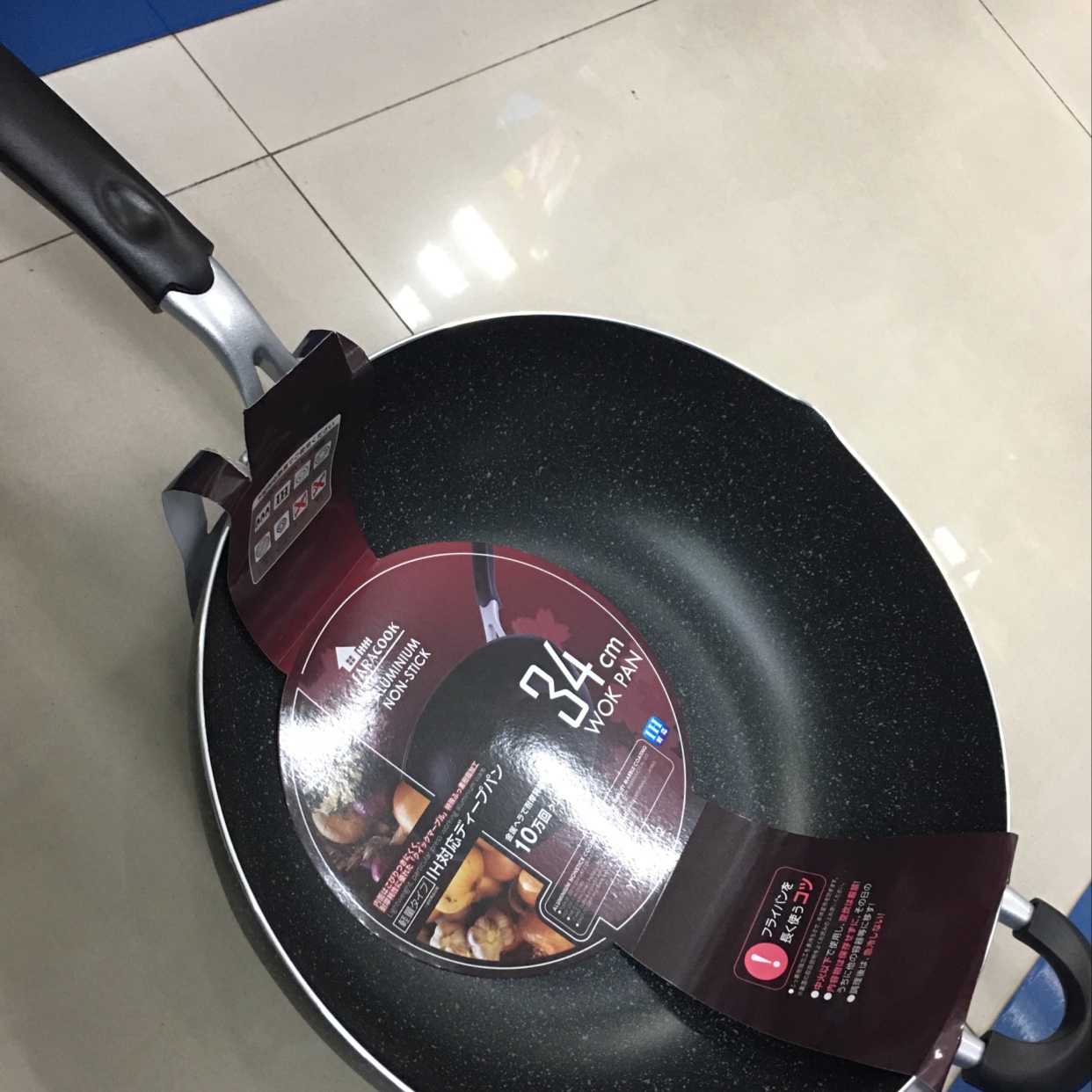 SARACOOK household 34cm non-stick pan, wok, frying pan, double-bottom, induction cooker and gas stove Specification image
