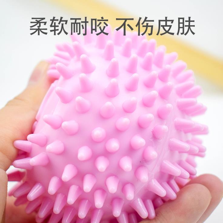 Pet toy macaron TPR gnawing ball dog toy thorn ball interactive teething dog toy manufacturers wholesale details Picture