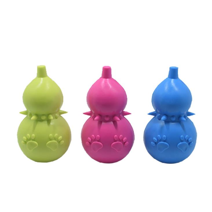 Manufacturers direct sales pet toys tpr environmental protection barbed gourd dog toy grinding teeth bite resistant rubber dog toys details Picture