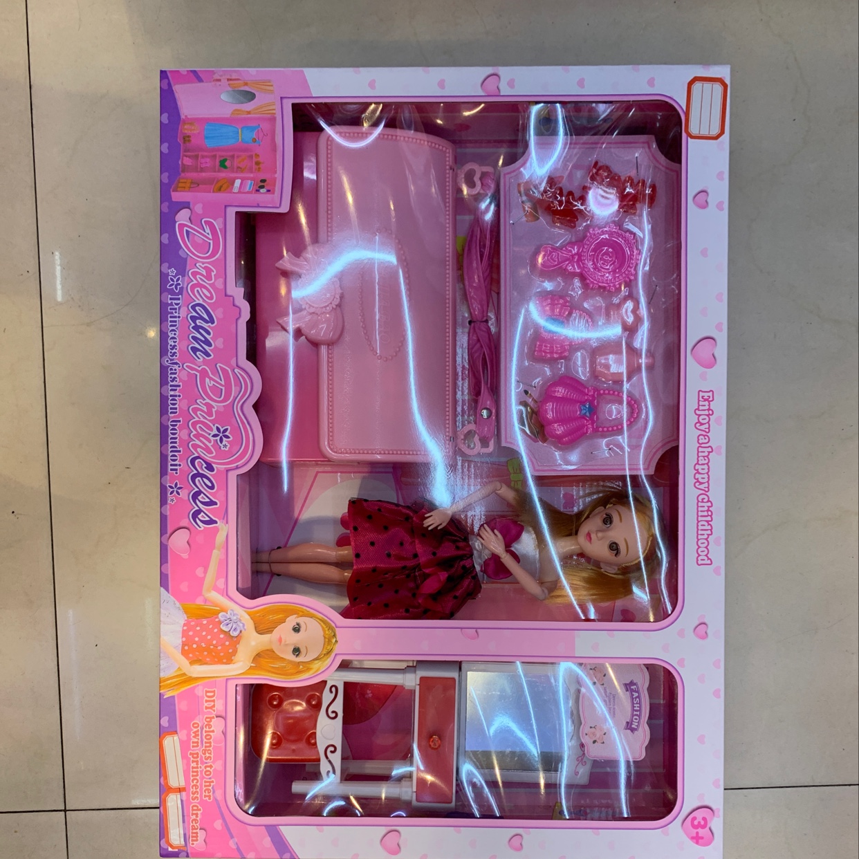 Tight and fashionable Barbie doll make-or-play box set, a perfect gift for festivals details Picture