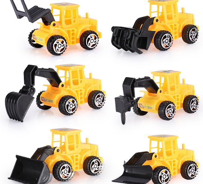 The new children's inertial engineering vehicle toy cake decorating excavator baking scene decoration excavator series thumbnail