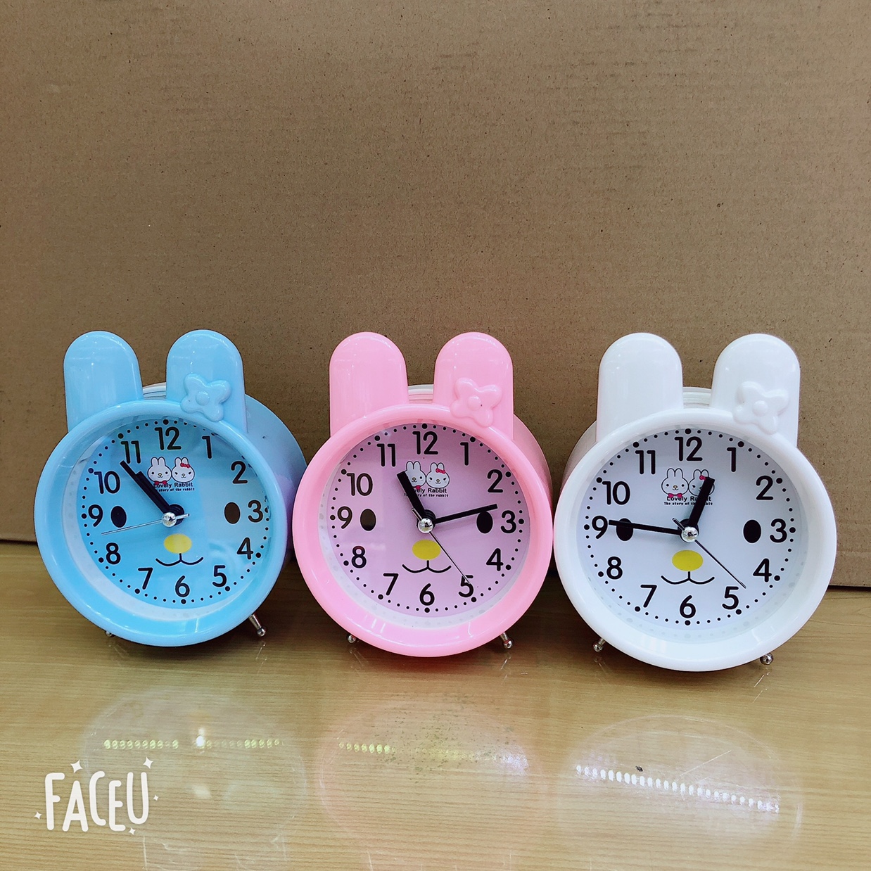 3 "cute cartoon style alarm clock round iron corner students gift alarm clock thumbnail