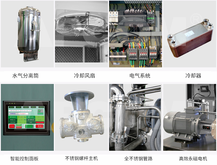 65kw无油螺杆空压机无油变频螺杆空压机 无油永磁变频螺杆空压机详情图7
