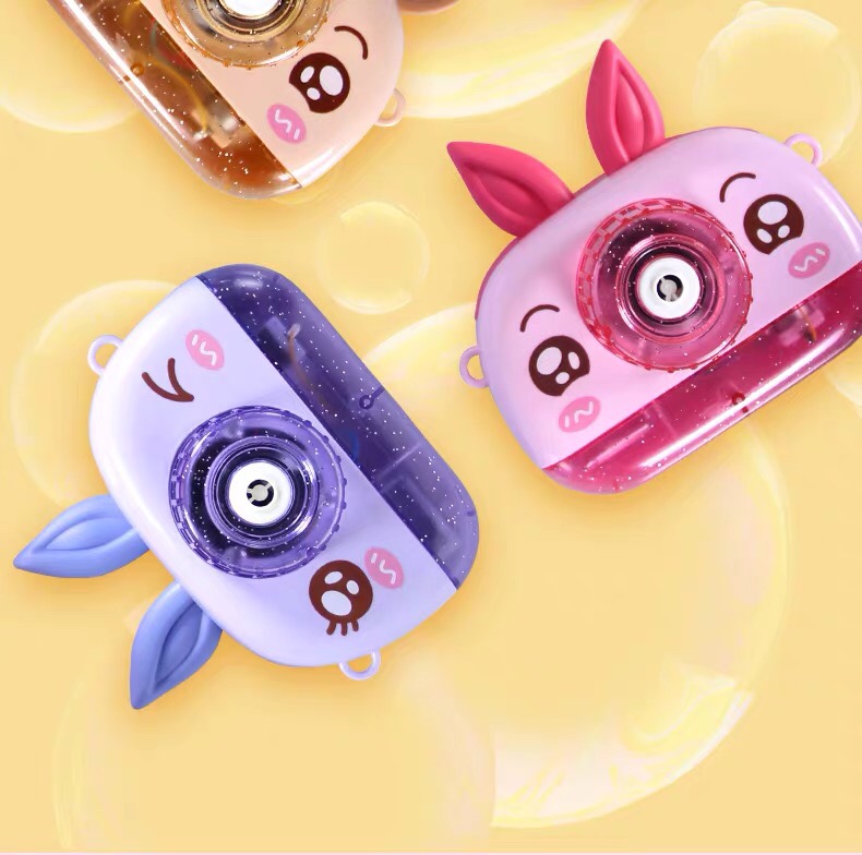 Bubble blowing machine camera children's toys net red girl heart Tiktok the same burst cute electric one-click bubble camera gun