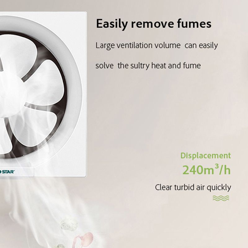 AKKOSTAR square exhaust fan 6/8/10/12 inches, single and double directional, can be equipped with a mesh cover, suitable for kitchens and bathrooms Application Scenario
