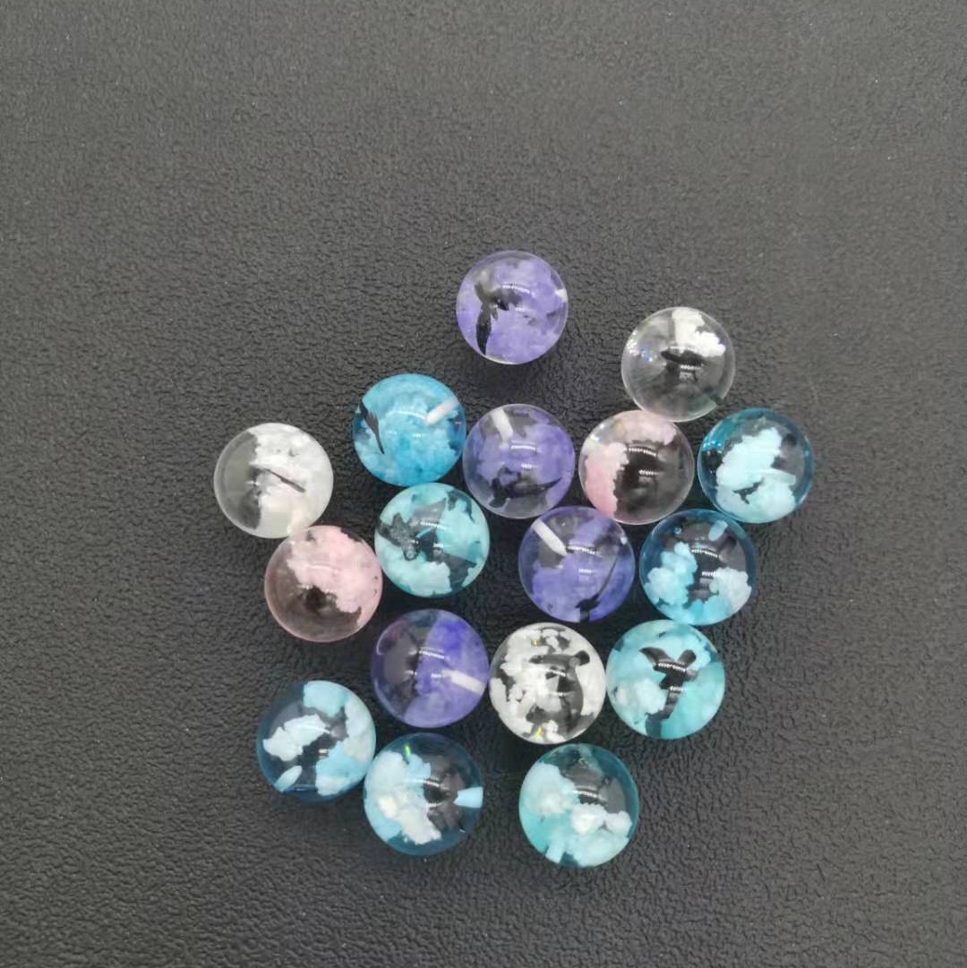 Blue sky, white clouds, bird noctilucent necklace thumbnail
