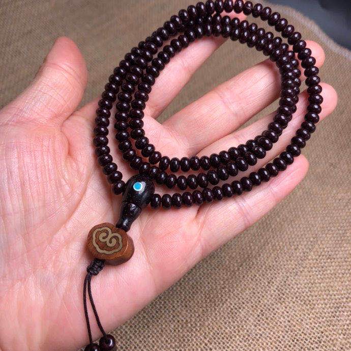 星月菩提朱砂小星月手链图