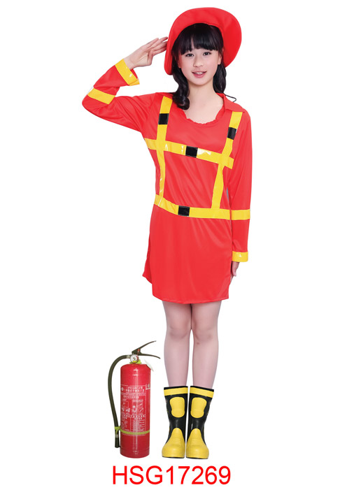 HSG17269 Female firefighter costume carnival show costume thumbnail