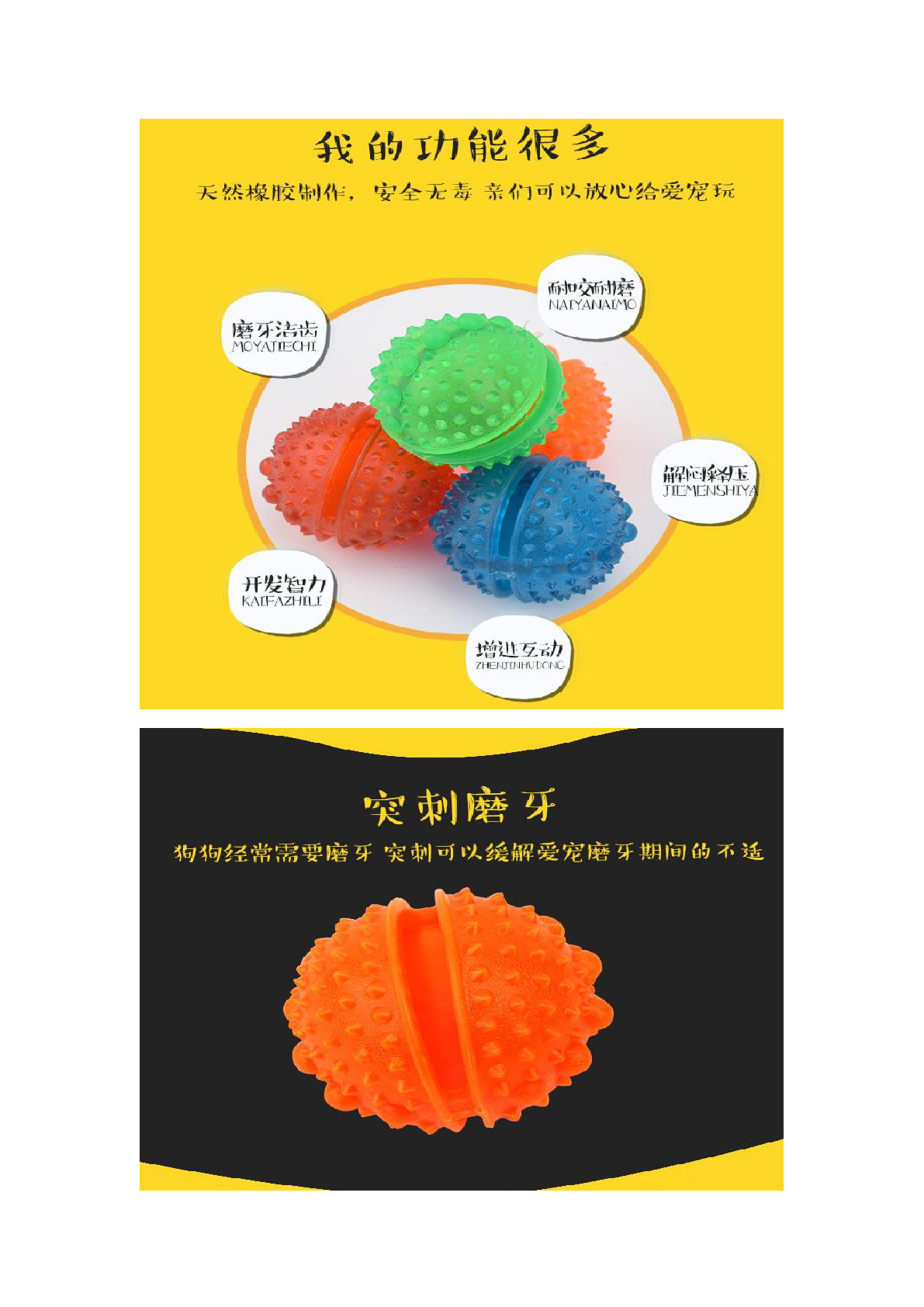 New special dog bite vent sound toy wholesale molar leakage ball foreign trade wholesale details Picture