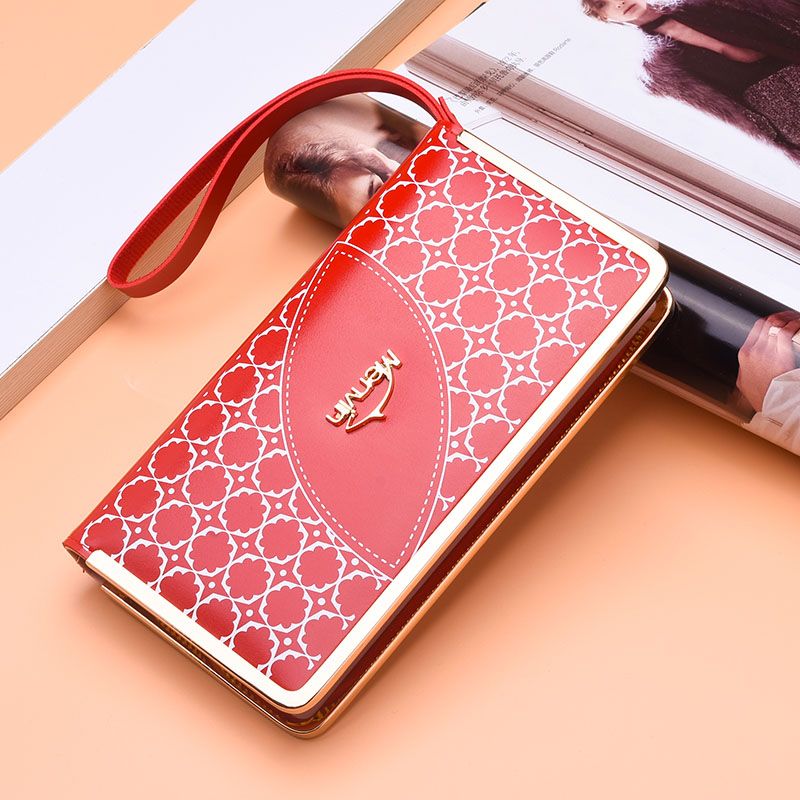 New ladies long wallet Korean version of the trend of simple joker phnom Penh single zipper mobile phone bag manufacturers direct sale full figure
