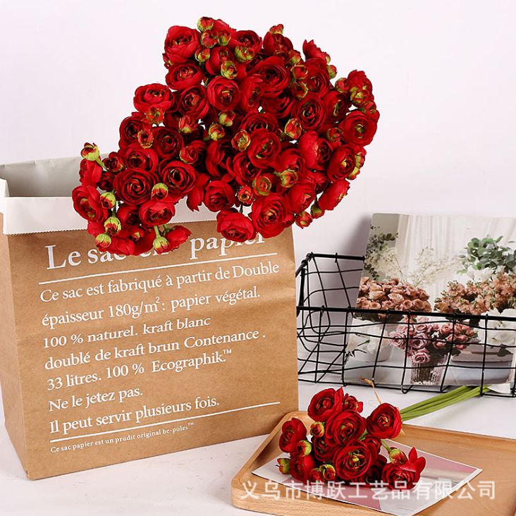 6 high-quality hand-held notes from Yiwu, including artificial rose and lotus flowers, artificial rose flowers, silk flowers and artificial lotus flowers