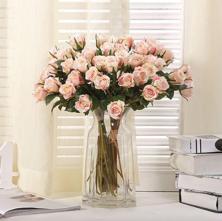 12 high-quality notes from Yiwu: Rose, artificial rose, high-end artificial rose, artificial flower, silk flower