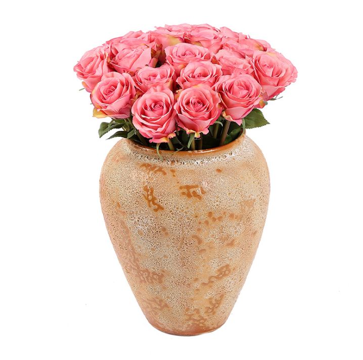 Yiwu Quality 8 handnotes, Snow Mountain rose, high-end artificial rose, artificial flower handle, bouquet, artificial rose, artificial flower, silk flower details Picture