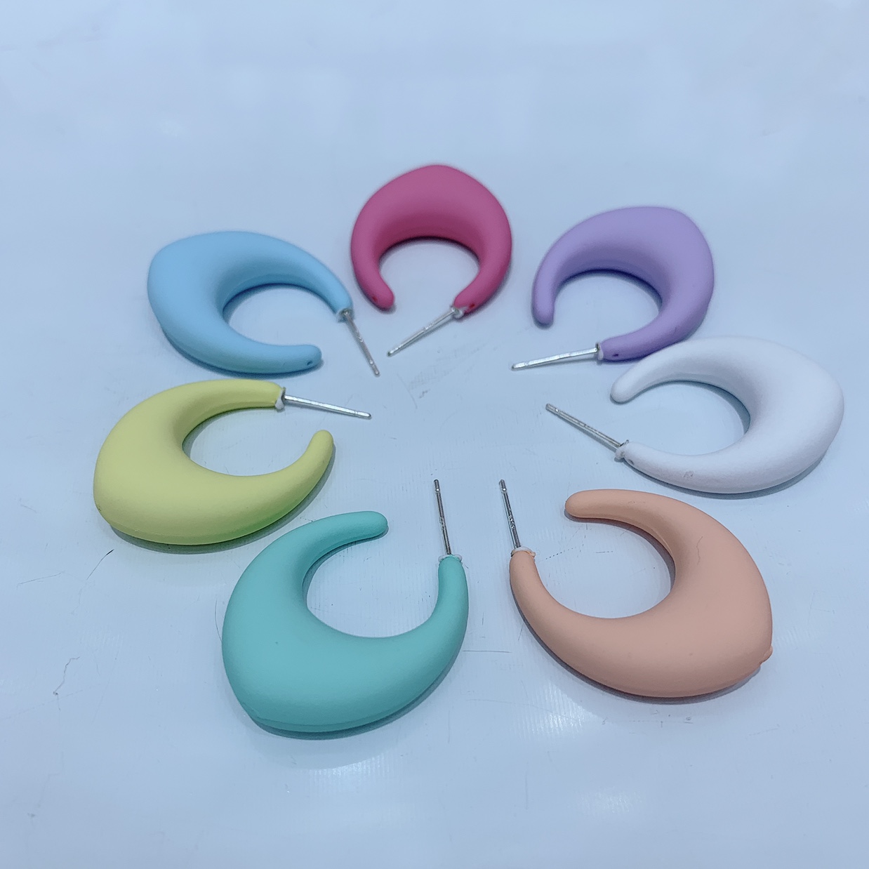 欧美日韩轻风尚马卡龙色系时尚夏季百搭耳环