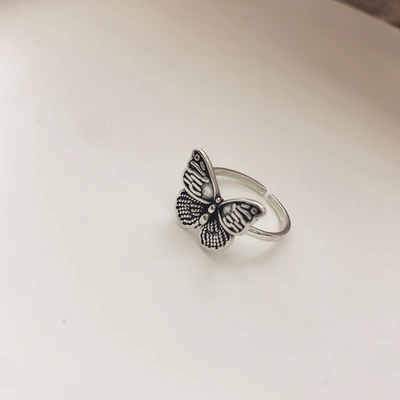 Dance butterfly ring silver pedicle silver ornaments thumbnail