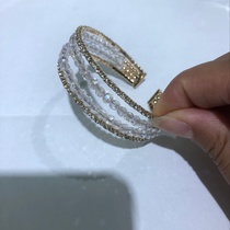 Rhinestones and crystal gold bracelet