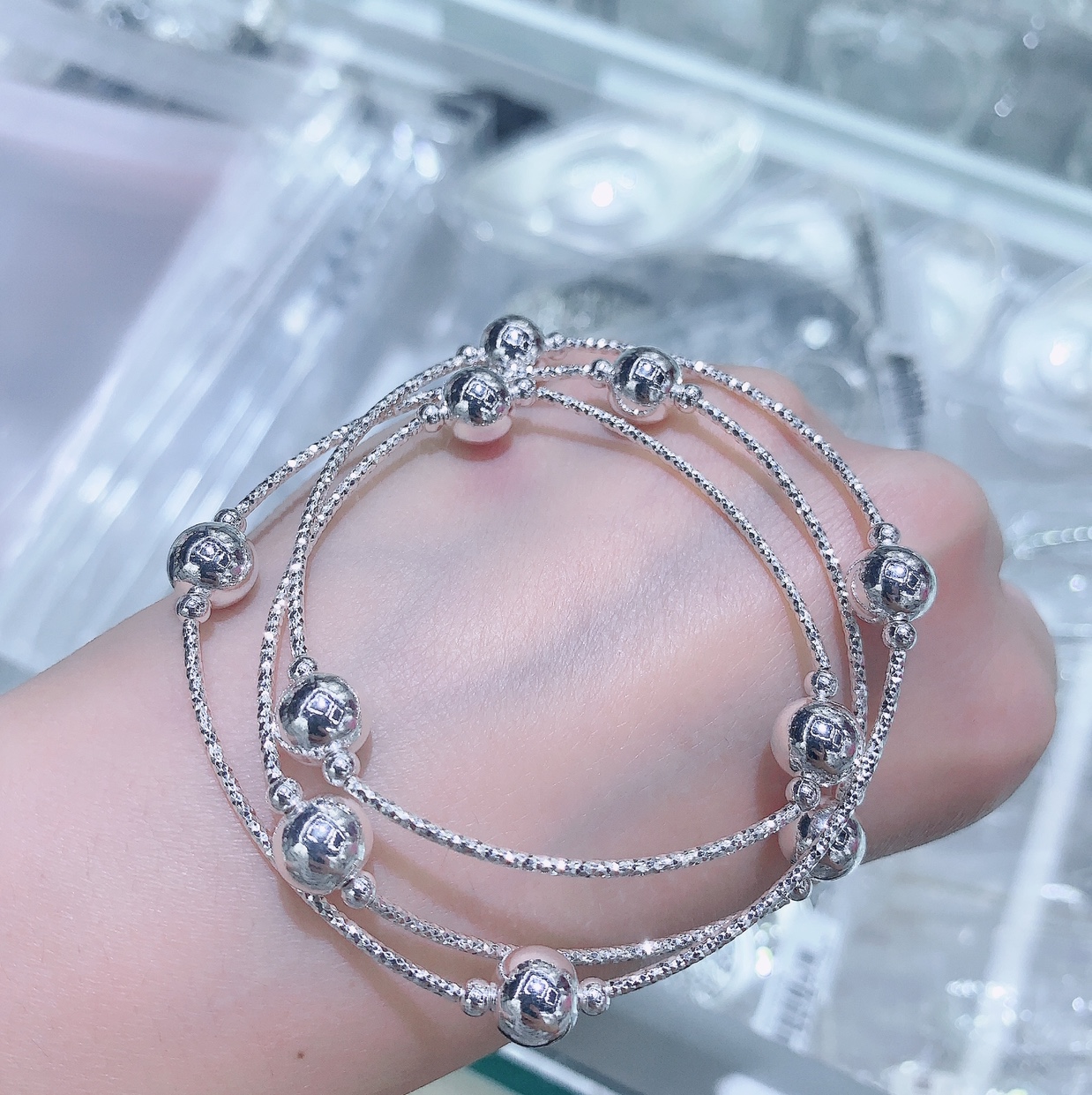 三圈满天星手链图