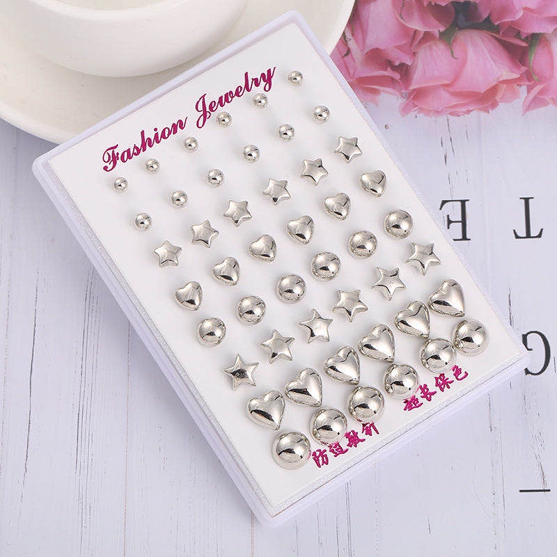 ccb几何铁质环保耳钉产品图