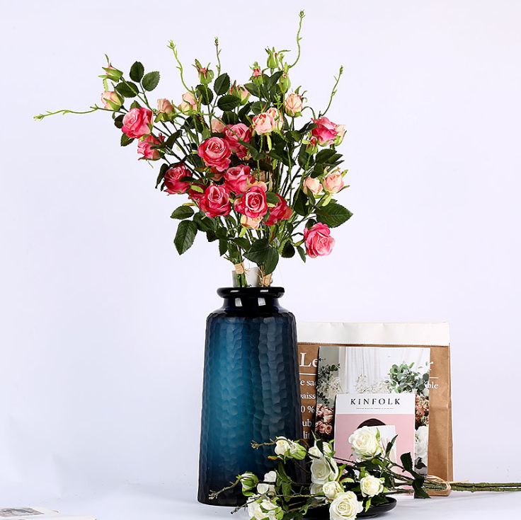 Yiwu Good goods 3 handnotes, Xiaomei 95cm Artificial rose, artificial flower, artificial flower, wedding home decoration artificial flower, artificial flower, silk flower, artificial rose, photography prop details Picture
