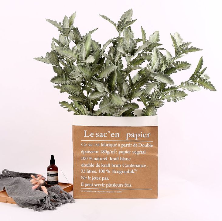 Yiwu Quality artificial plants 85cm bristle process 33 leaf bristle silver leaf Chrysanthemum Home Decoration Artificial flower bristle and fleece Plant Green Plant Artificial Green Plant Artificial green leaf home decoration details Picture