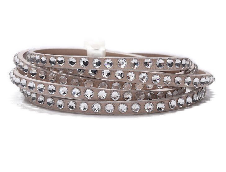 皮条烫钻手链颈链