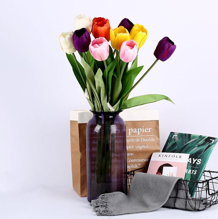 Yiwu high-quality artificial single Dutch tulip high-end artificial flower Specification image