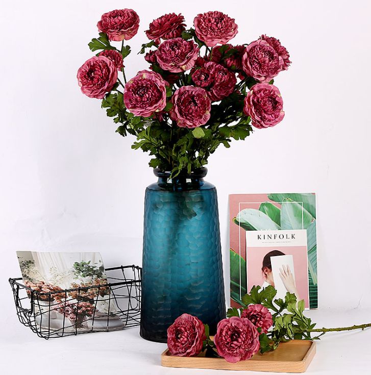 Yiwu Quality products: Artificial lotus with a moisturizing touch, 85cm high-end artificial flower, artificial rose with a moisturizing touch, artificial lotus with a thousand-layer flower, artificial flower, fake flower, multi-layer artificial flower details Picture