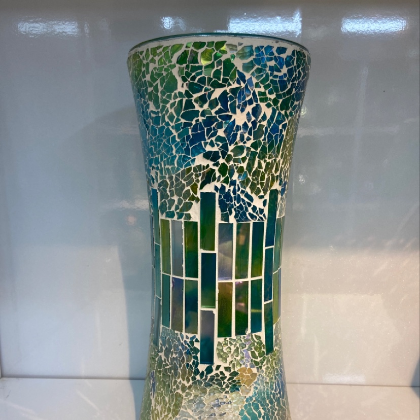 Mosaic glass vase