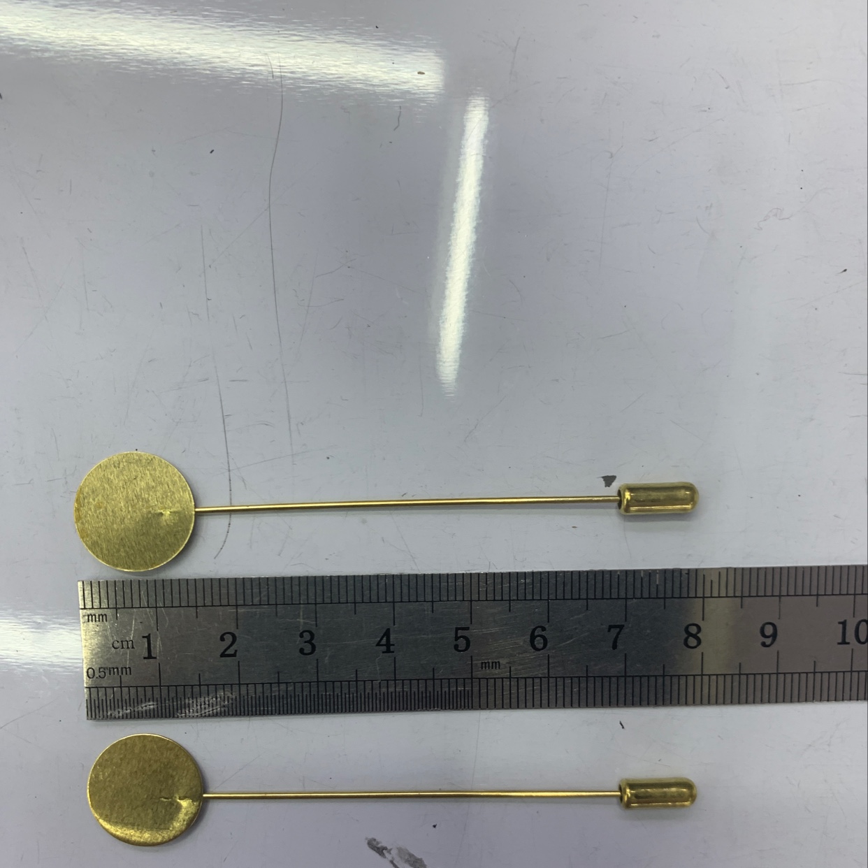 1.5X7 copper flower pin accessories diy handcrafted, corsage accessories Huafeng 1111 details Picture