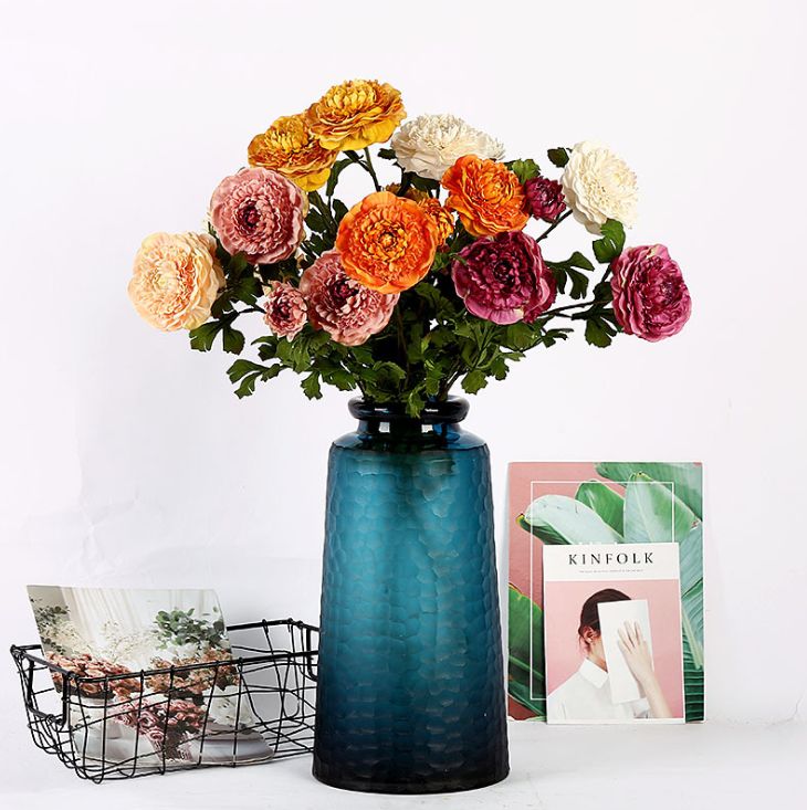 Yiwu Quality products: Artificial lotus with a moisturizing touch, 85cm high-end artificial flower, artificial rose with a moisturizing touch, artificial lotus with a thousand-layer flower, artificial flower, fake flower, multi-layer artificial flower Specification image