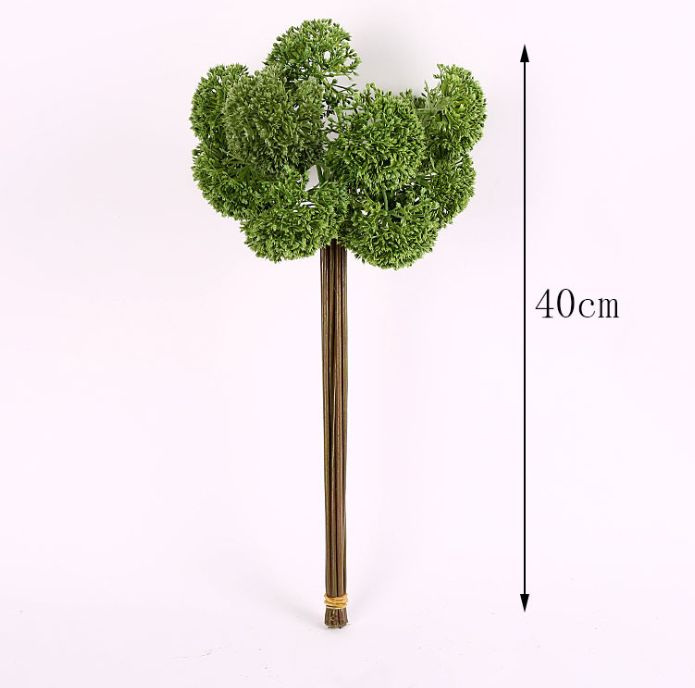 Yiwu quality home decoration products: 11-head grass balls, garden photography background decoration, artificial plants, artificial plants, plant wall decoration accessories, artificial grass balls, decoration project layout Specification image