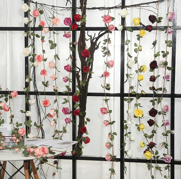Yiwu's high-quality artificial rose vines, rose vines, artificial flower vines, and artificial vines details Picture