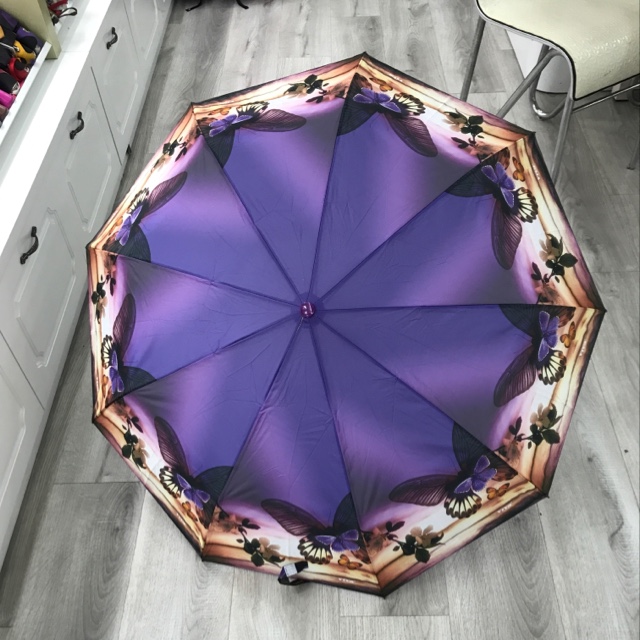 三折自动伞太阳伞女防紫外折叠抗风晴雨两用格子遮阳防晒雨伞产品图