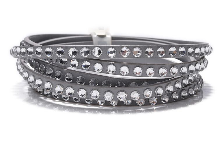 皮条烫钻手链颈链产品图