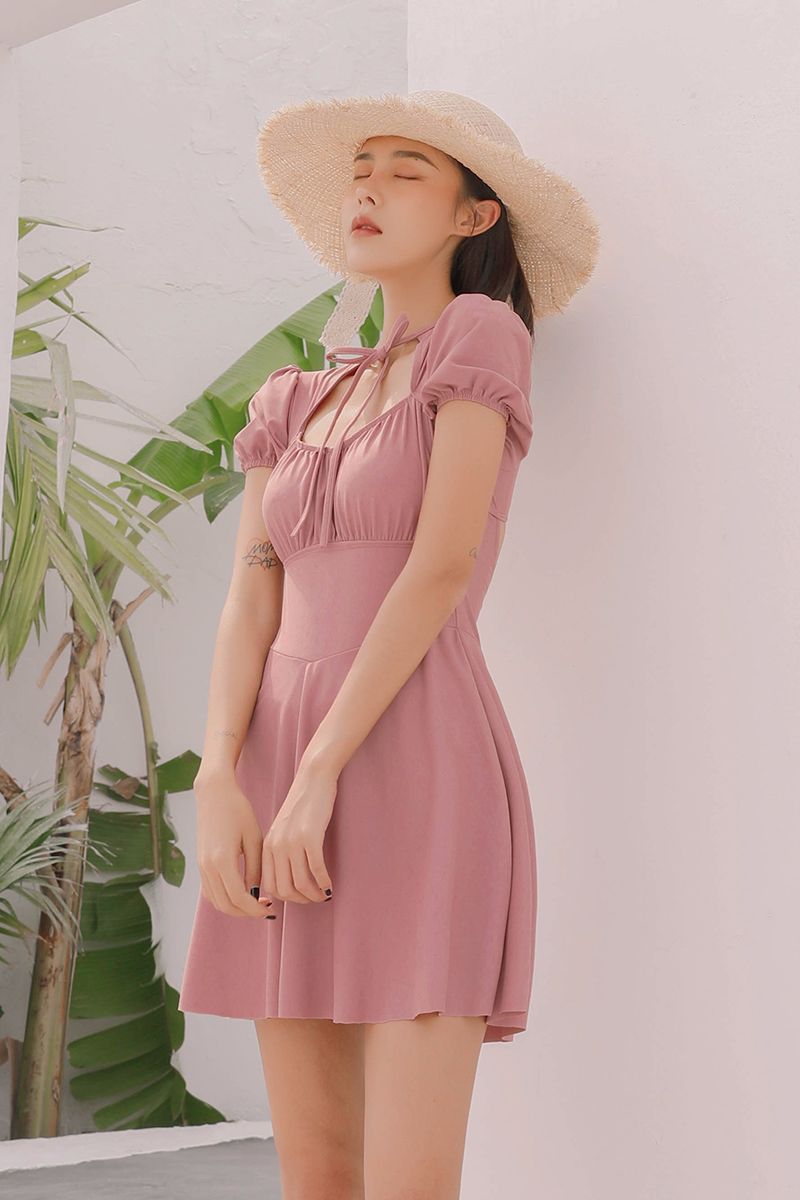 Love Language 2020 New Pink Japanese Small Fragrance Hot Spring Conservative Thin Belly Covered One-Piece Student Swimsuit Female Specification drawing