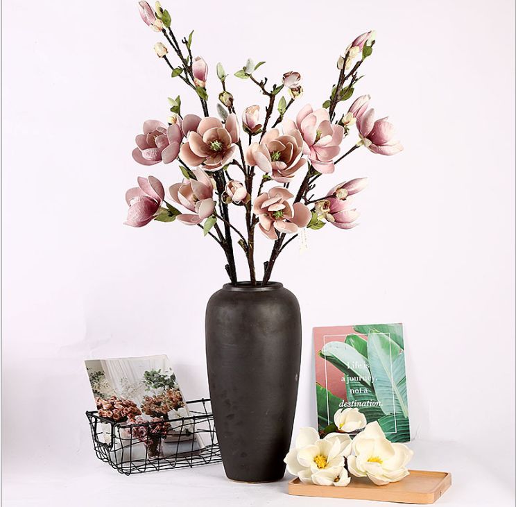 Yiwu good goods large magnolia tree 115CM simulation magnolia photography painting props fake flowers