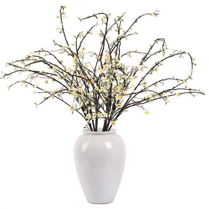 Yiwu quality New Chinese-style classical artificial flower, Longevity Plum, 105cm, living room decoration artificial plum blossom, Chinese-style artificial flower ornament artificial plum blossom Specification image