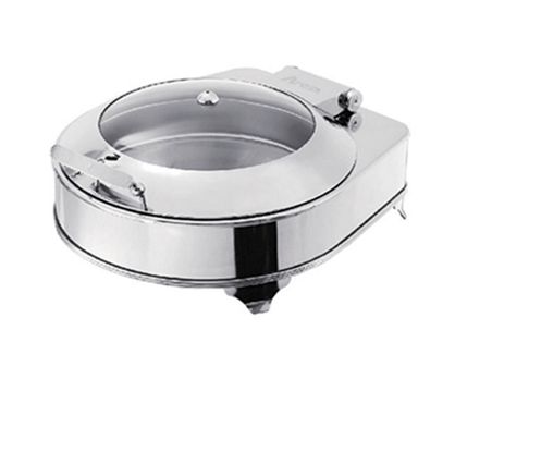 Thickened circular stainless steel visual buffet stove electric heating insulation stove flip the breakfast  Chafing Dish thumbnail