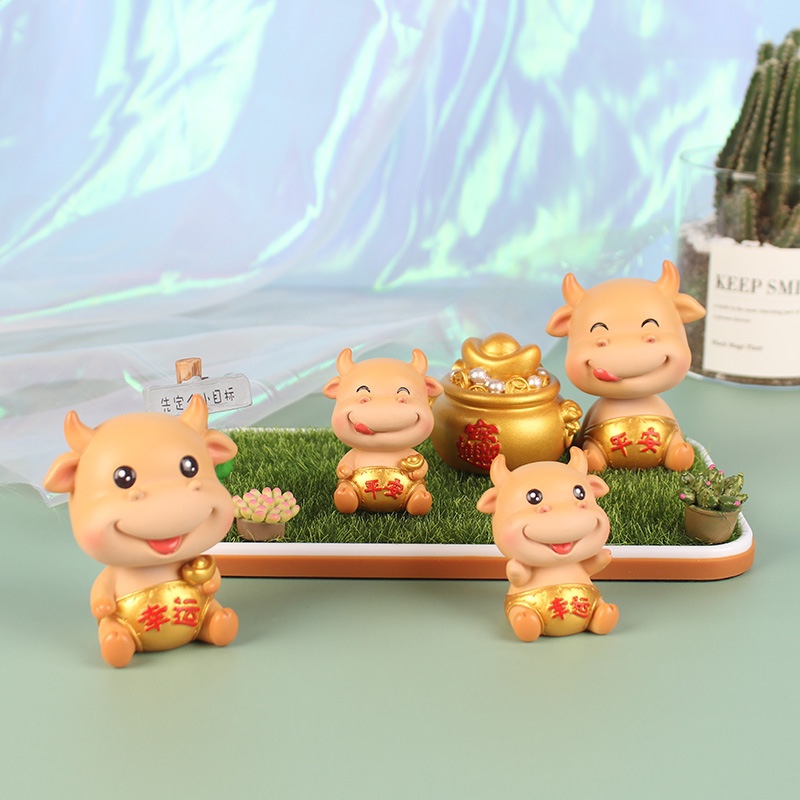 A large-sized Niu Xiaobao figurine for the Year of the Ox details Picture