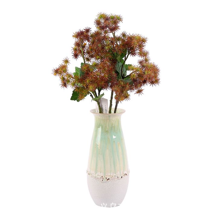 Yiwu quality products: Artificial plants, single branches of hairballs, artificial flowers, artificial flowers, home, wedding, photography, decoration, artificial plastic, green plants, artificial fruits, plant wall accessories, artificial fruits details Picture