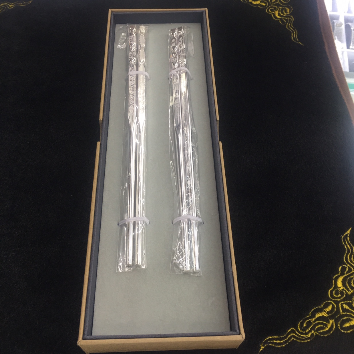 纯银筷子多款家用足银半实心银餐具送长辈礼品细节图