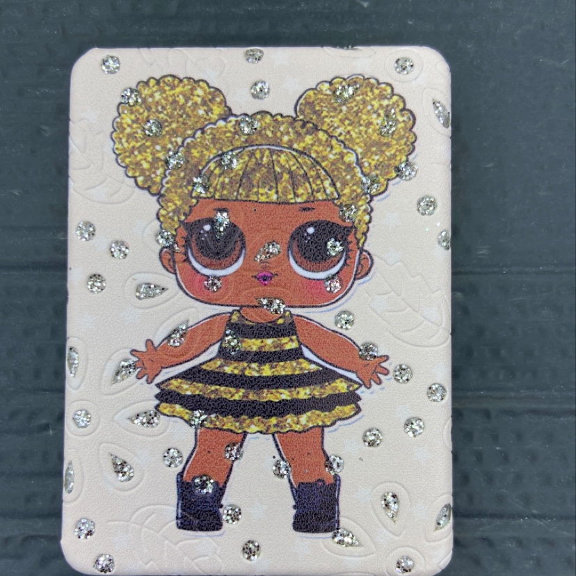 长方形点钻卡通女孩镜子