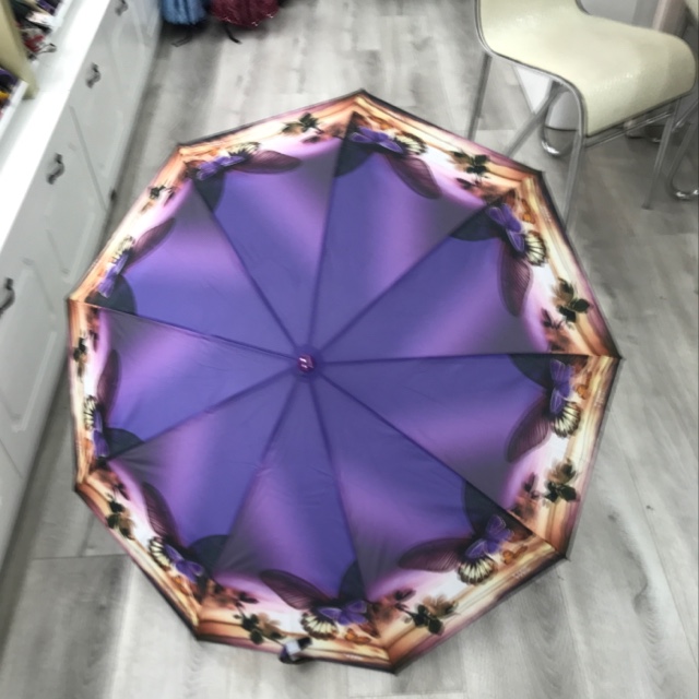 三折自动伞太阳伞女防紫外折叠抗风晴雨两用格子遮阳防晒雨伞