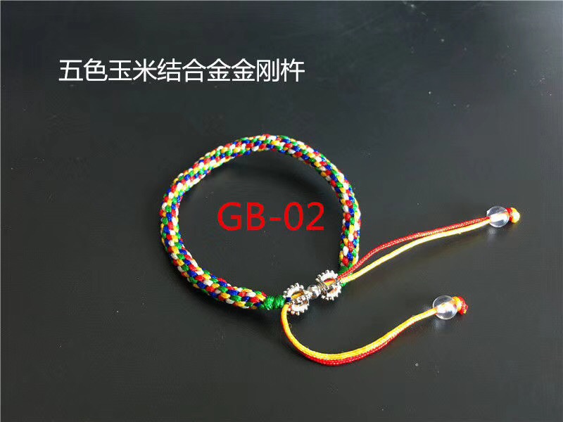 手工编织手工手链 精致水晶手串 五色玉米个性手链 闪耀手腕的美丽装饰