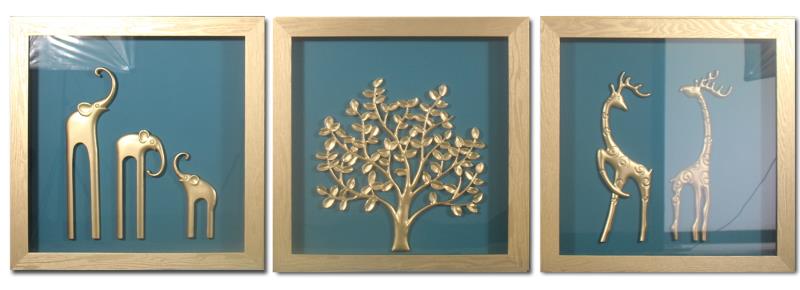 Chinese and American-style solid wood wall hangings