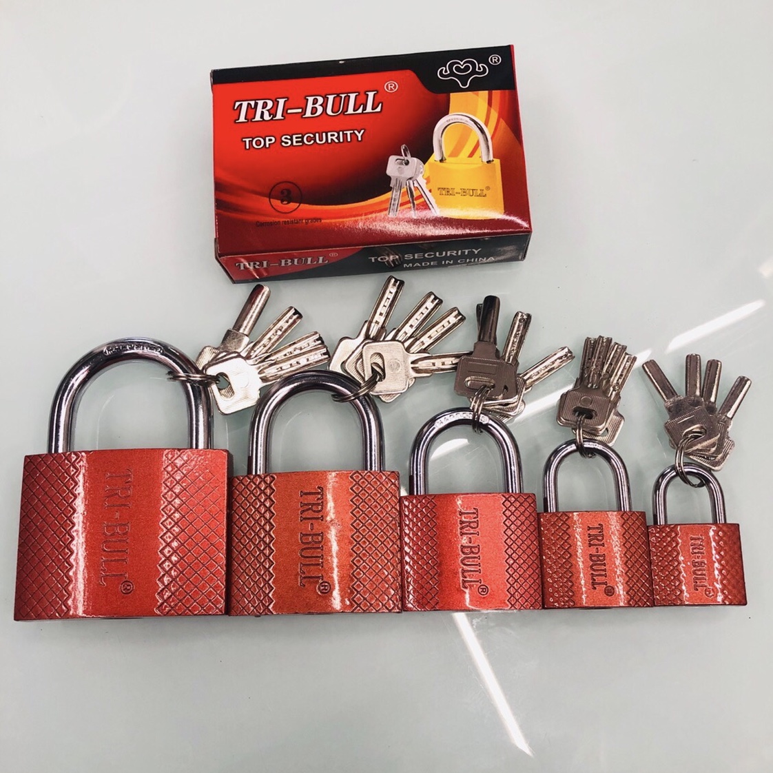 TRI-BULL仿铜挂锁 挂锁 电力表箱锁头 仿铜挂锁产品图