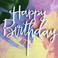新款生日快乐英文字母蛋糕插牌happy birthday亚克力蛋糕装饰白底实物图
