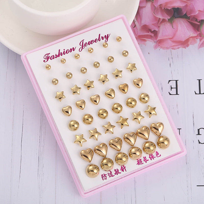 ccb几何铁质环保耳钉细节图